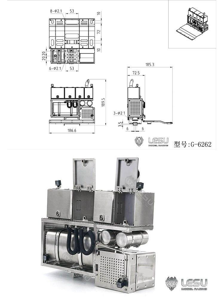 Rack in Metallo RC 1/14 per At - Dump Truck Heavy Equipment recensione e prezzo