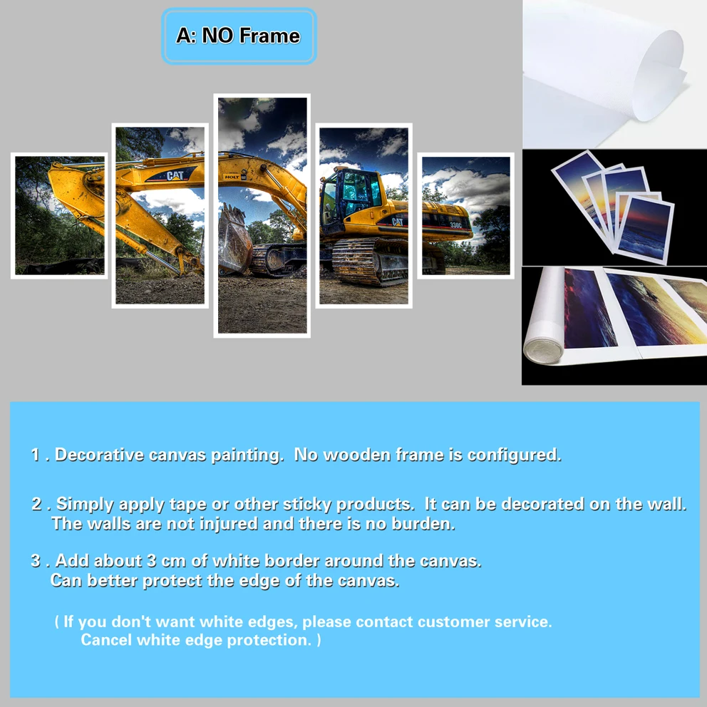 Senza cornice 5 pezzi escavato - Heavy Equipment Background recensione e prezzo