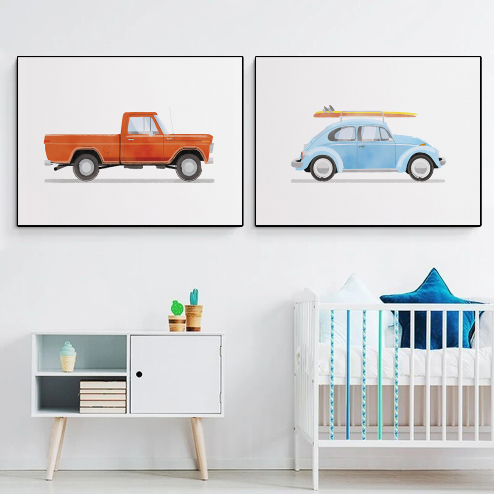 Acquerello Retro Toy Car Surf  - Heavy Equipment Background recensione e prezzo